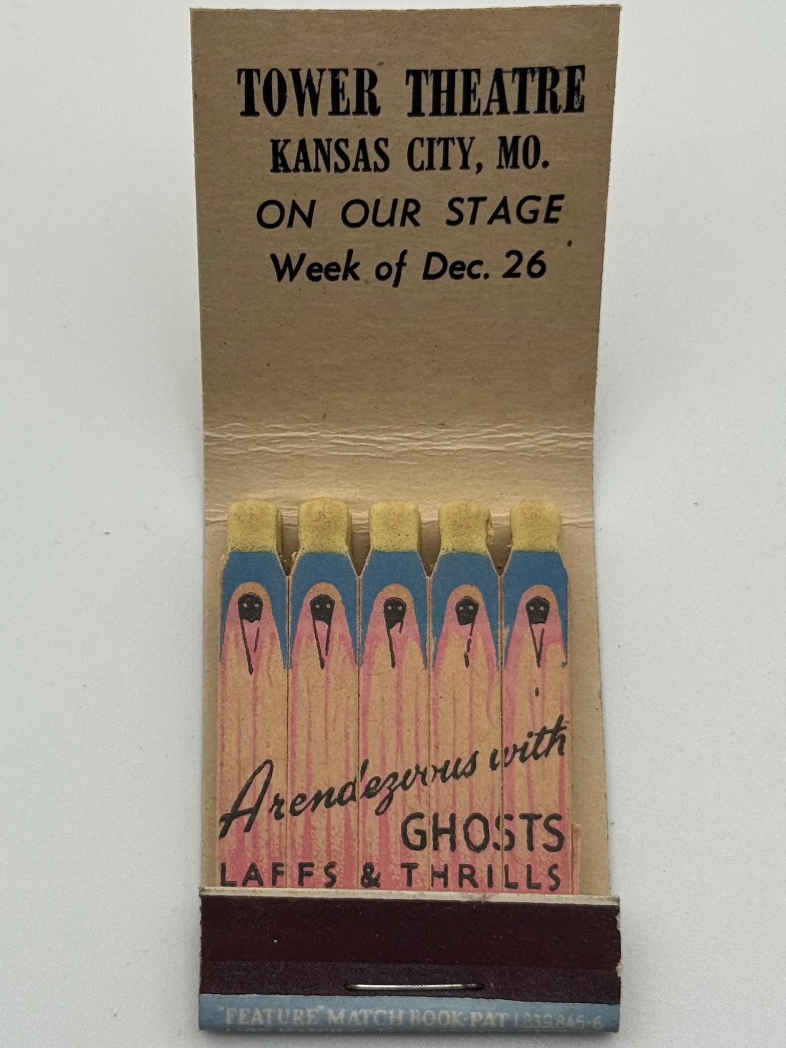 "Time Of Your Life Stage Show" Vintage Feature Matchbook