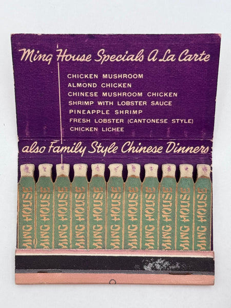 "Jerry’s Ming House" Tuscon, AZ Vintage Feature Matchbook