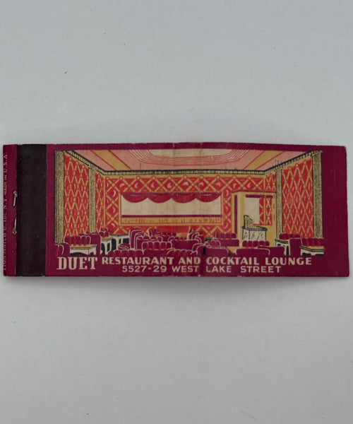 "Duet" Chicago, IL Vintage Feature Matchbook with a Full Length Cover