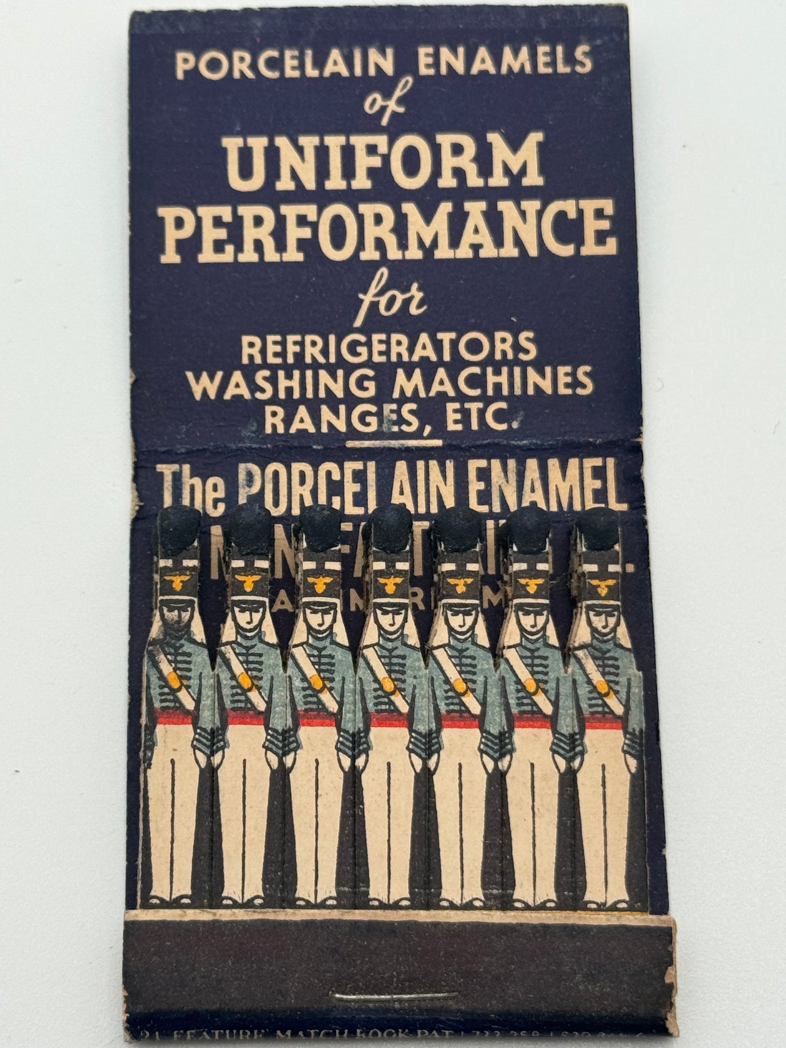 "The Porcelain Enamel & Manufacturing Co." Vintage Feature Matchbook