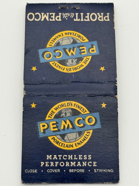 "The Porcelain Enamel & Manufacturing Co." Vintage Feature Matchbook