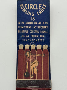 "Circle Bowling Lanes" Vintage Feature Matchbook