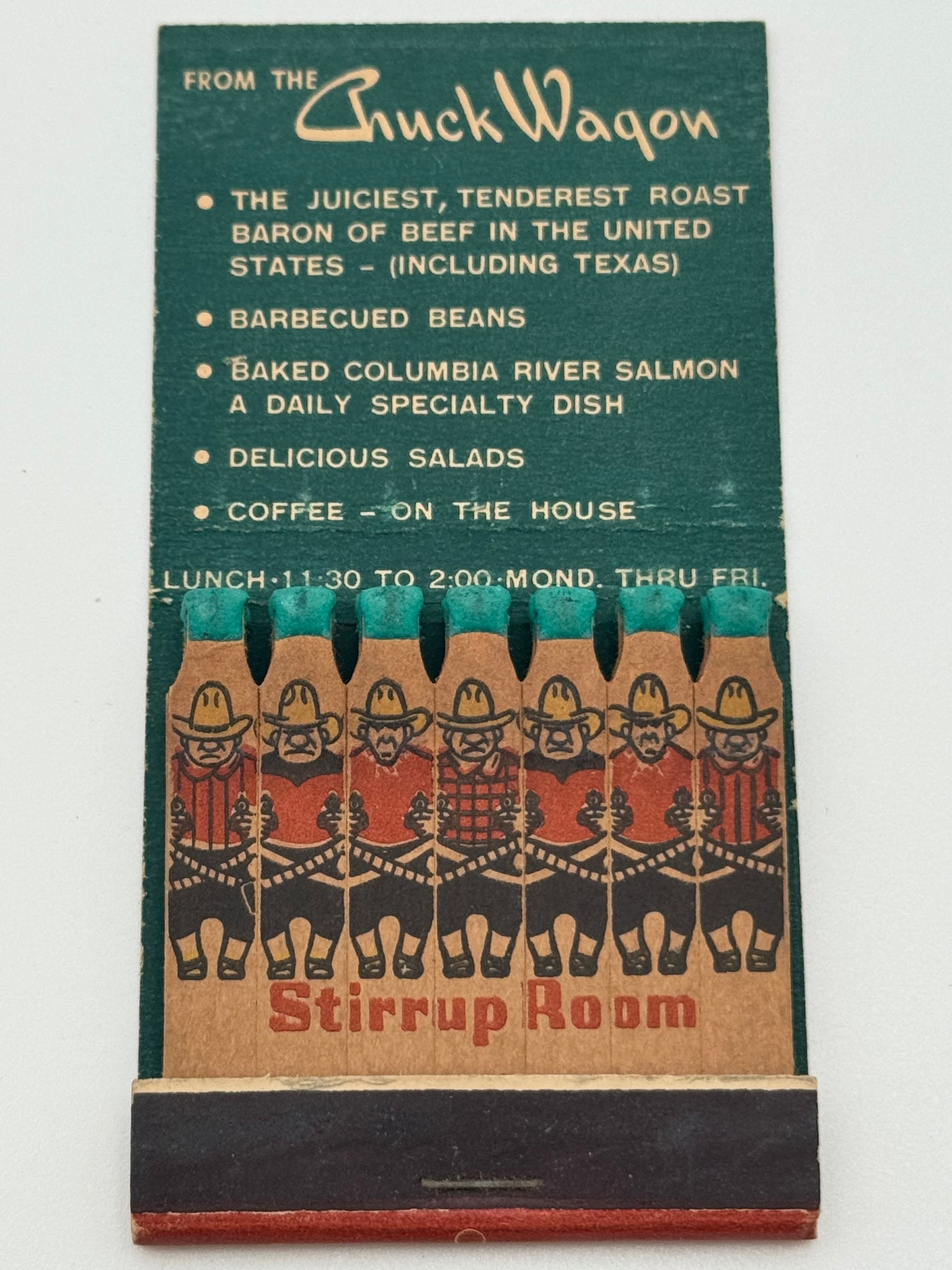"Hotel Multnomah / The Stirrup Room" Portland, OR Vintage Feature Matchbook