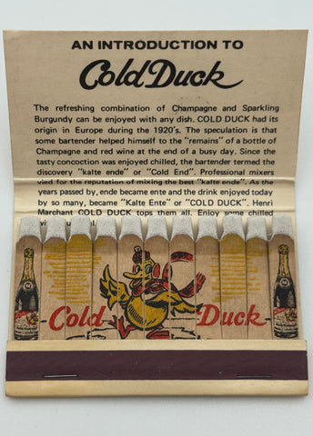 "Cold Duck" Vintage Feature Matchbook