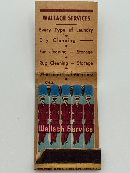 "Wallach Services/Laundry" New York City, NY Vintage Feature Matchbook