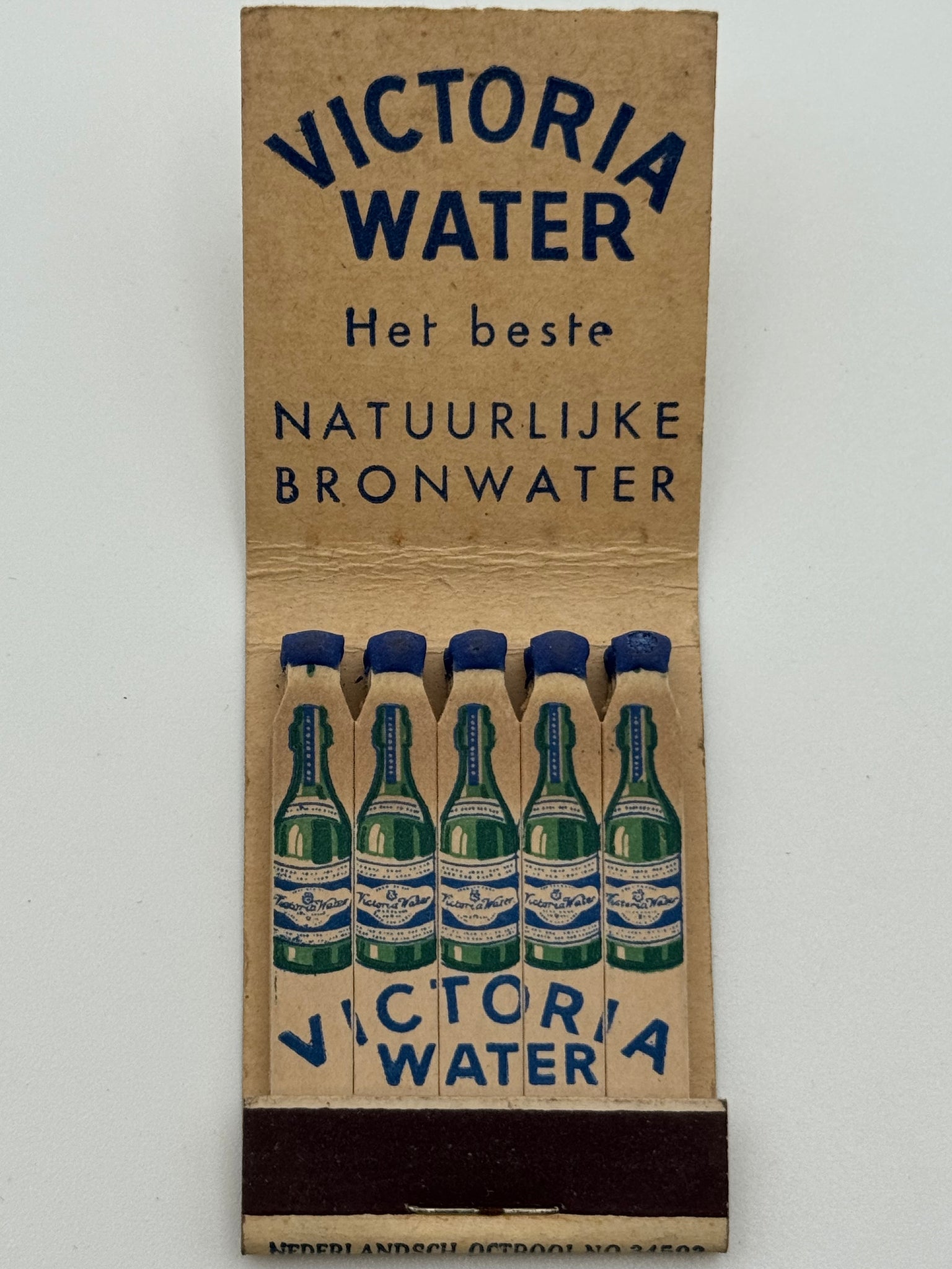 "Victoria Water" Vintage Feature Matchbook
