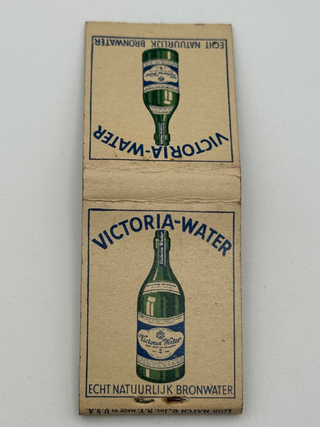 "Victoria Water" Vintage Feature Matchbook B
