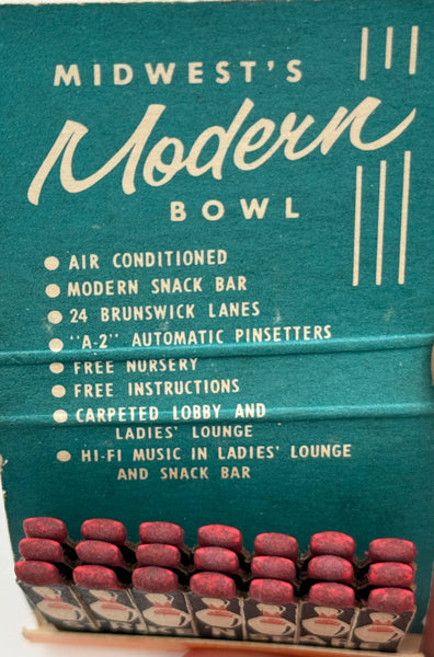"Strike ‘n Spare Bowl" Independence, MO Vintage Feature Matchbook
