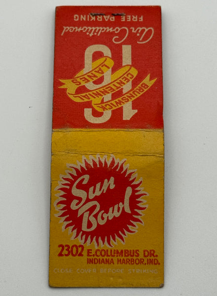 "Sun Bowl" Indiana Harbor, IN Vintage Feature Matchbook