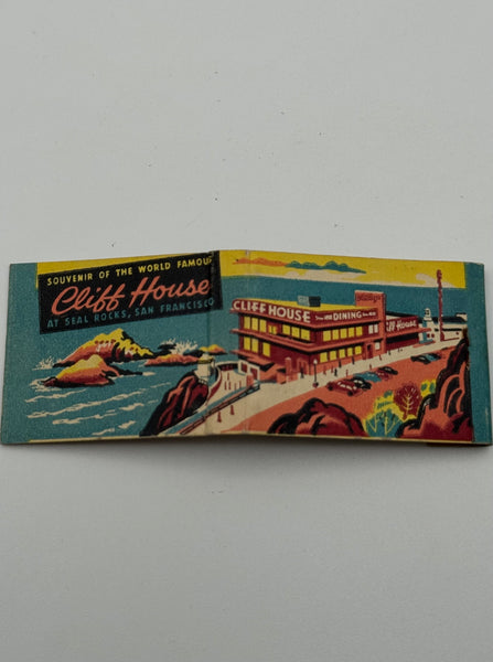 "Cliff House" San Francisco, CA Vintage Feature Matchbook with a Full-Length Cover! -B