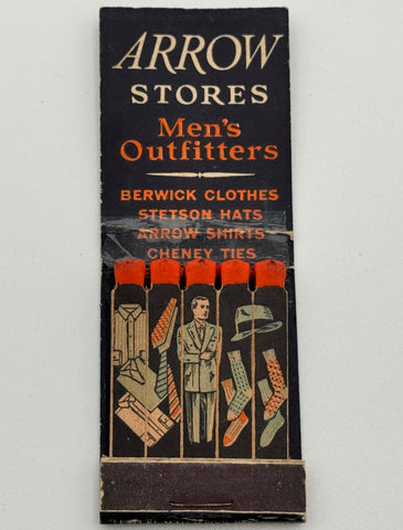 "Men’s Outfitter/ Arrow Stores" Vintage Feature Matchbook