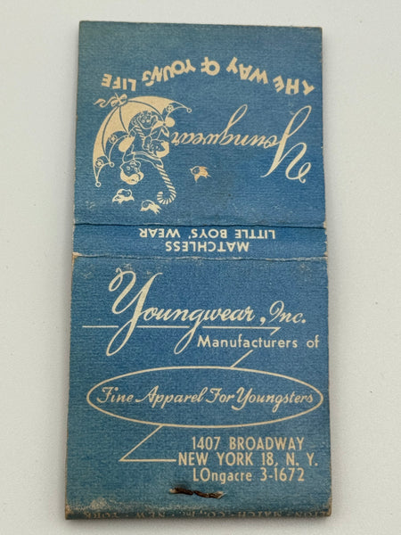 "Youngwear Inc." Vintage Feature Matchbook