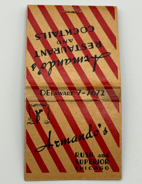 "Armando’s" Chicago, IL Vintage Feature Matchbook