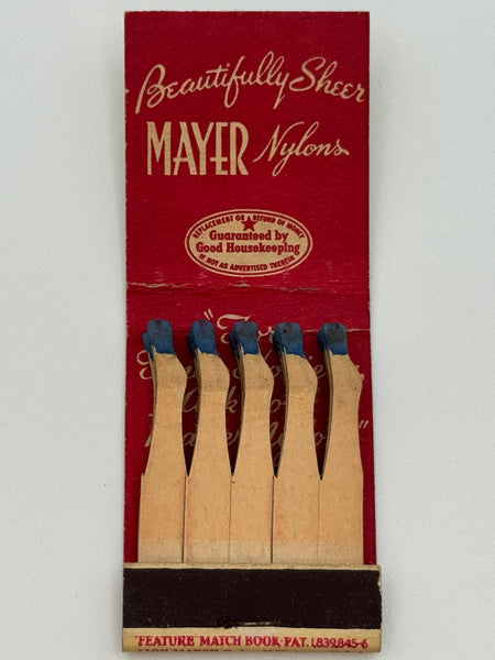 "Mayer Nylon’s" Vintage Feature Matchbook
