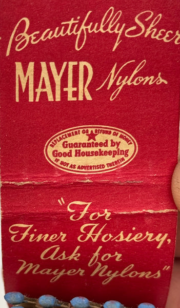 "Mayer Nylon’s" Vintage Feature Matchbook