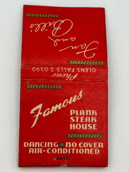 "Fran and Bill’s" Glens Falls, NY Vintage Feature Matchbook