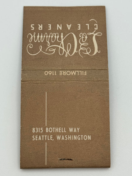"La Charme Cleaners" Seattle, WA Vintage Feature Matchbook