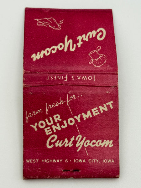 "Curt Yocom" Vintage Feature Matchbook