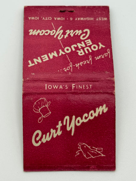 "Curt Yocom" Vintage Feature Matchbook