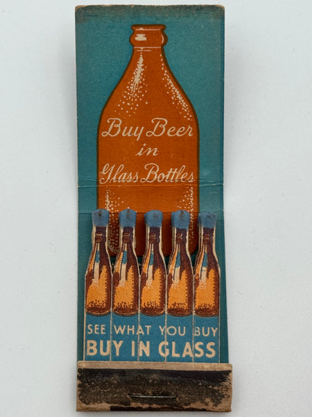 "Glass Bottle" Vintage Feature Matchbook