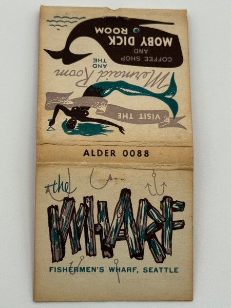 "The Wharf" Seattle, WA Vintage Feature Matchbook