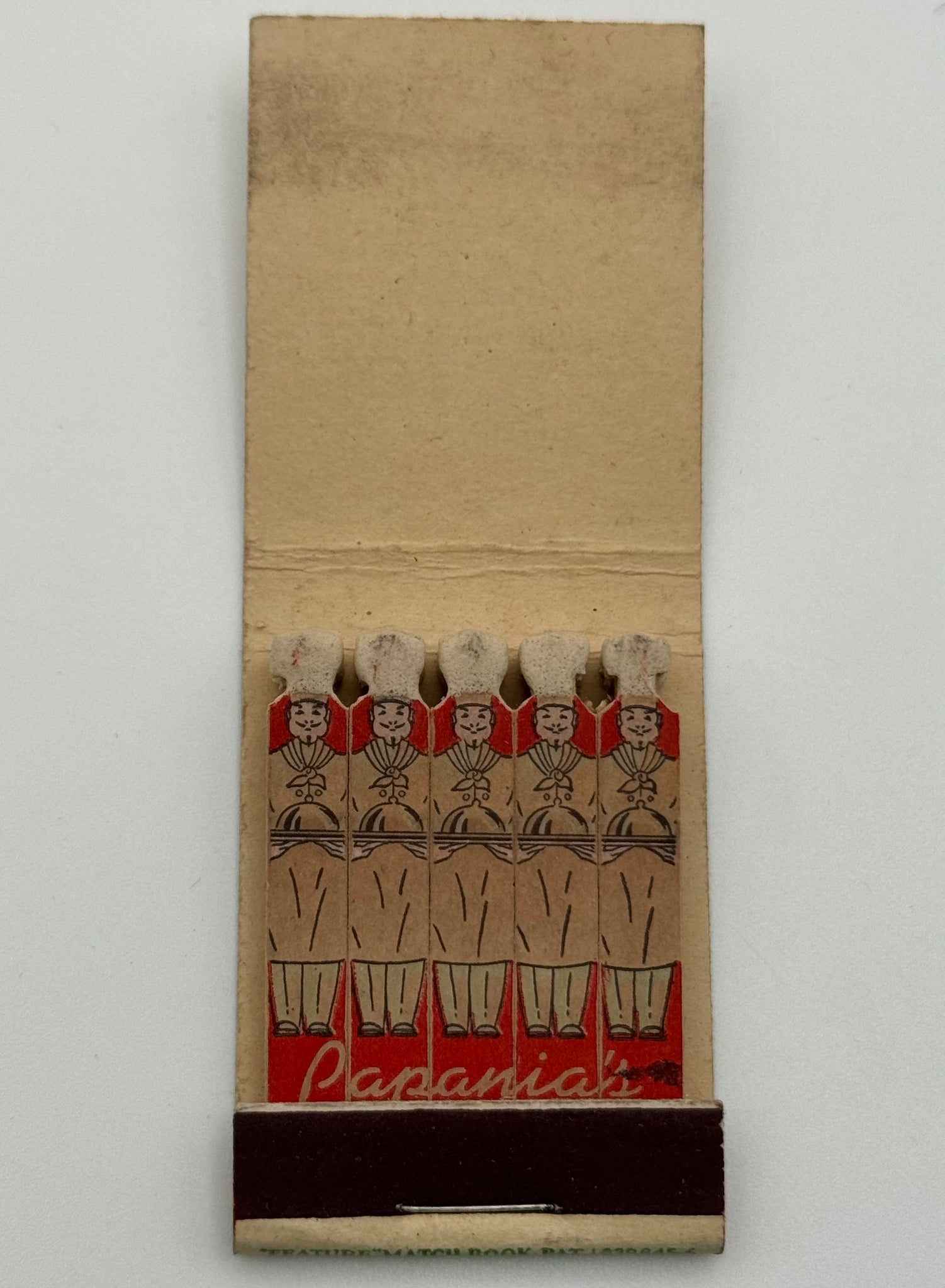 "Papania’s" Lexington, KY Vintage Feature Matchbook