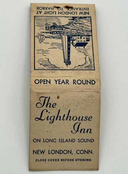 "The Lighthouse Inn" New London, CT Vintage Feature Matchbook B