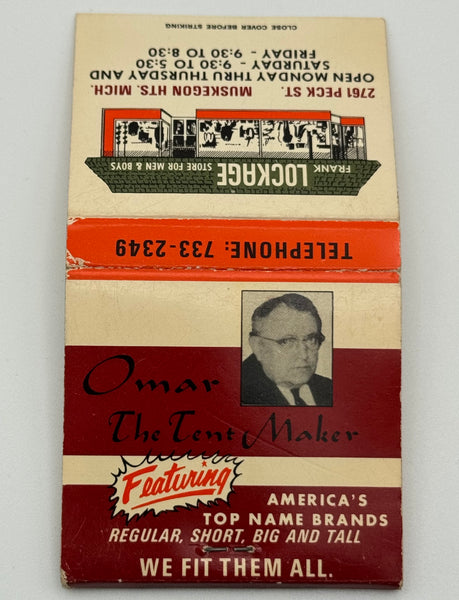 "Frank Lockage" Muskegon Heights, MI Vintage Feature Matchbook