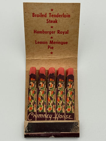 "Chimney House" Pensauken,NJ Vintage Feature Matchbook