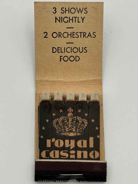 "Royal Casino" New York City, NY Vintage Feature Matchbook