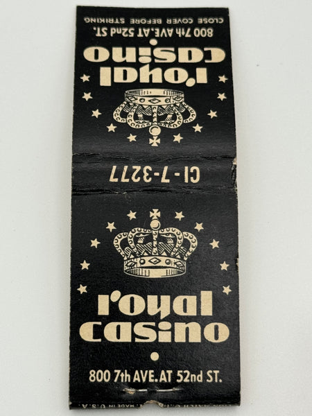 "Royal Casino" New York City, NY Vintage Feature Matchbook