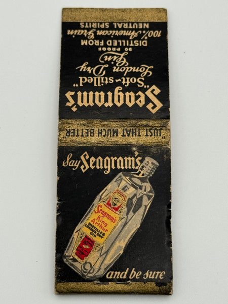 "Seagram’s London Dry Gin" Vintage Feature Matchbook