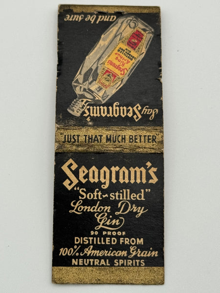 "Seagram’s London Dry Gin" Vintage Feature Matchbook