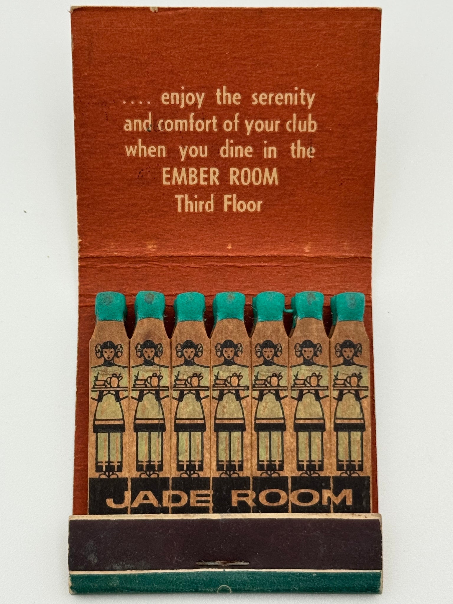 "Jade Room / Washington Athletic Club" Seattle, WA Vintage Feature Matchbook