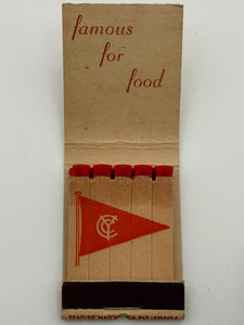 "Columbia Yacht Club" Vintage Feature Matchbook