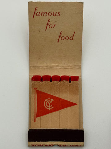 "Columbia Yacht Club" Vintage Feature Matchbook