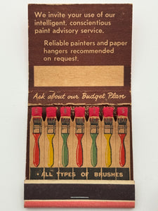 "California Paint Company" Burbank, CA Vintage Feature Matchbook
