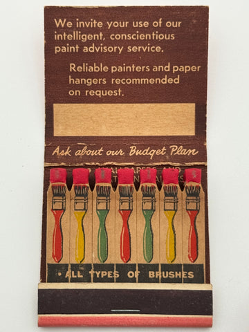 "California Paint Company" Burbank, CA Vintage Feature Matchbook