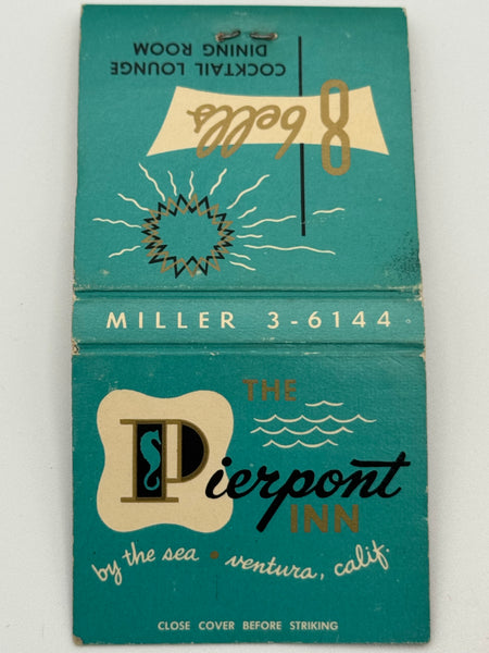 "The Pierpont Inn / 8 Bells" Ventura, CA Vintage Feature Matchbook