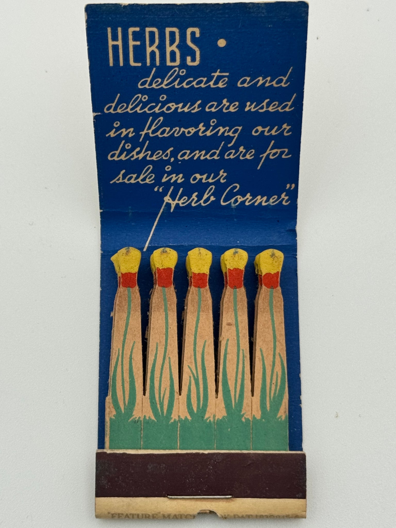 "The Herb Farm" Chester, NJ Vintage Feature Matchbook
