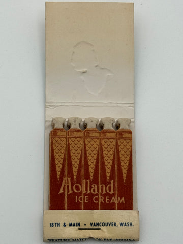 "The Holland Fountain Restaurant" Vancouver, WA Vintage Feature Matchbook
