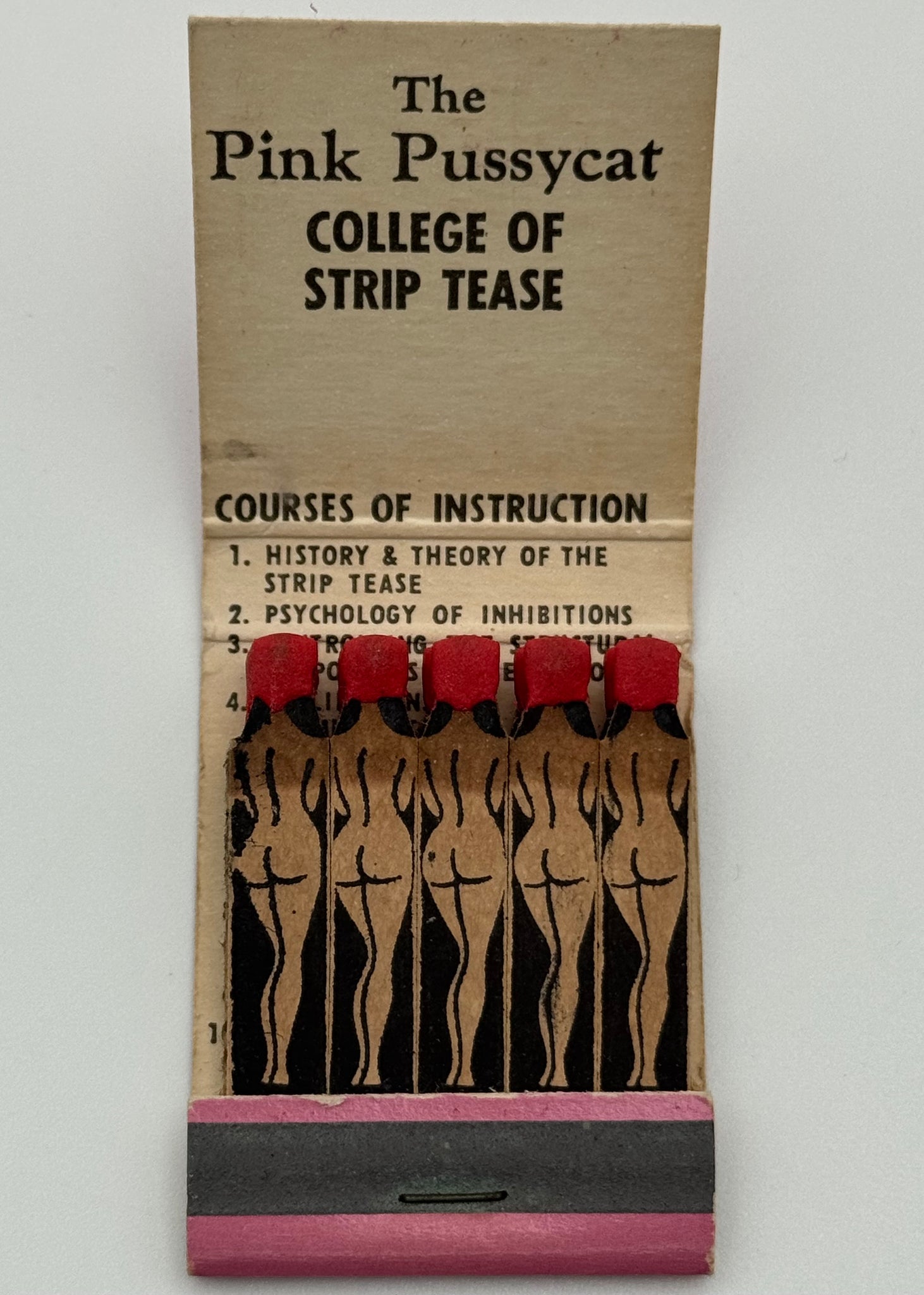 "The Pink Pussycat" Hollywood, CA Vintage Feature Matchbook