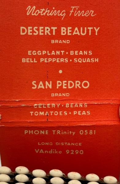 "Sonny Shalhoub" Los Angeles, CA Vintage Feature Matchbook