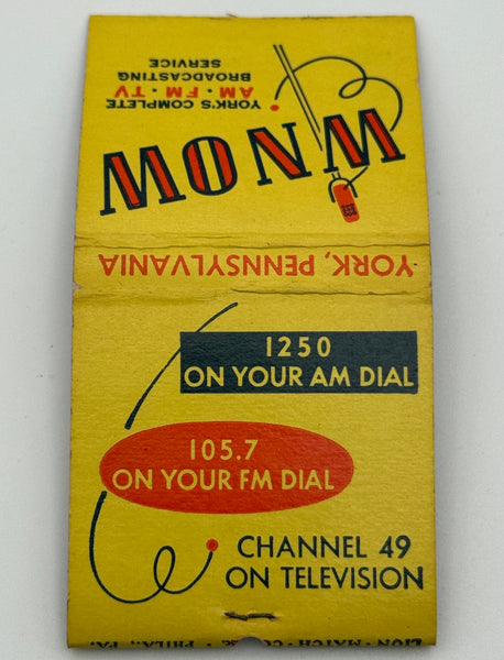 "WNOW Radio" York, PA Vintage Feature Matchbook