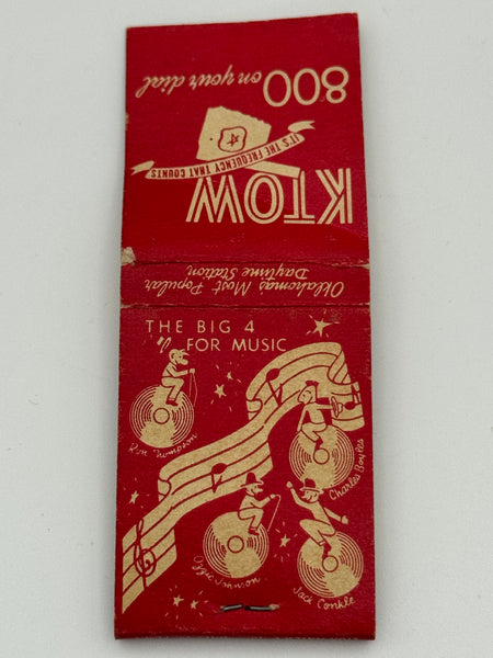 "KTOW" Oklahoma Vintage Feature Matchbook