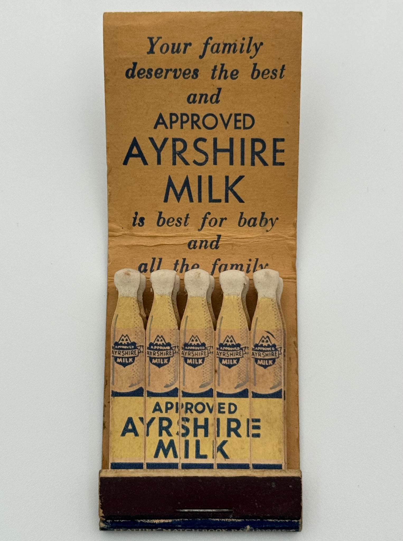 "Ayrshire Milk / Arnold Bros" Canandaigua, NY Vintage Feature Matchbook