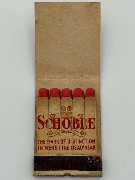 "Schoble Hats / Edwards" Phila, PA Vintage Feature Matchbook