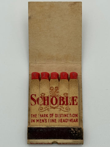 "Schoble Hats / Edwards" Phila, PA Vintage Feature Matchbook