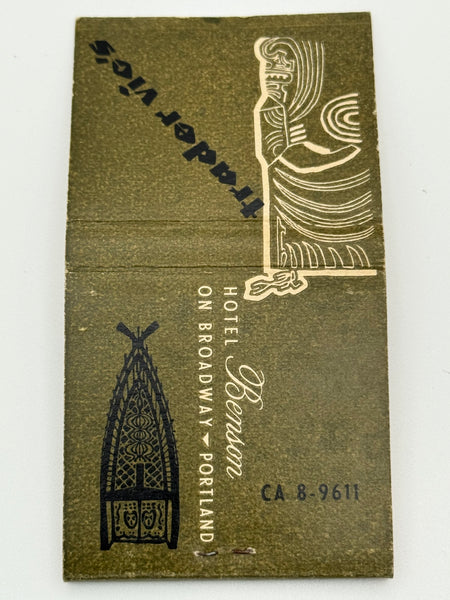"Trader Vic’s / Hotel Benson" Portland, OR Vintage Feature Matchbook
