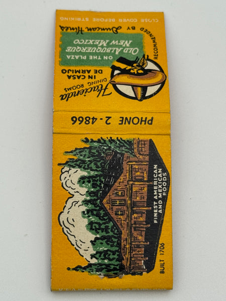 "Hacienda Dining Rooms" Albuquerque, NM Vintage Feature Matchbook